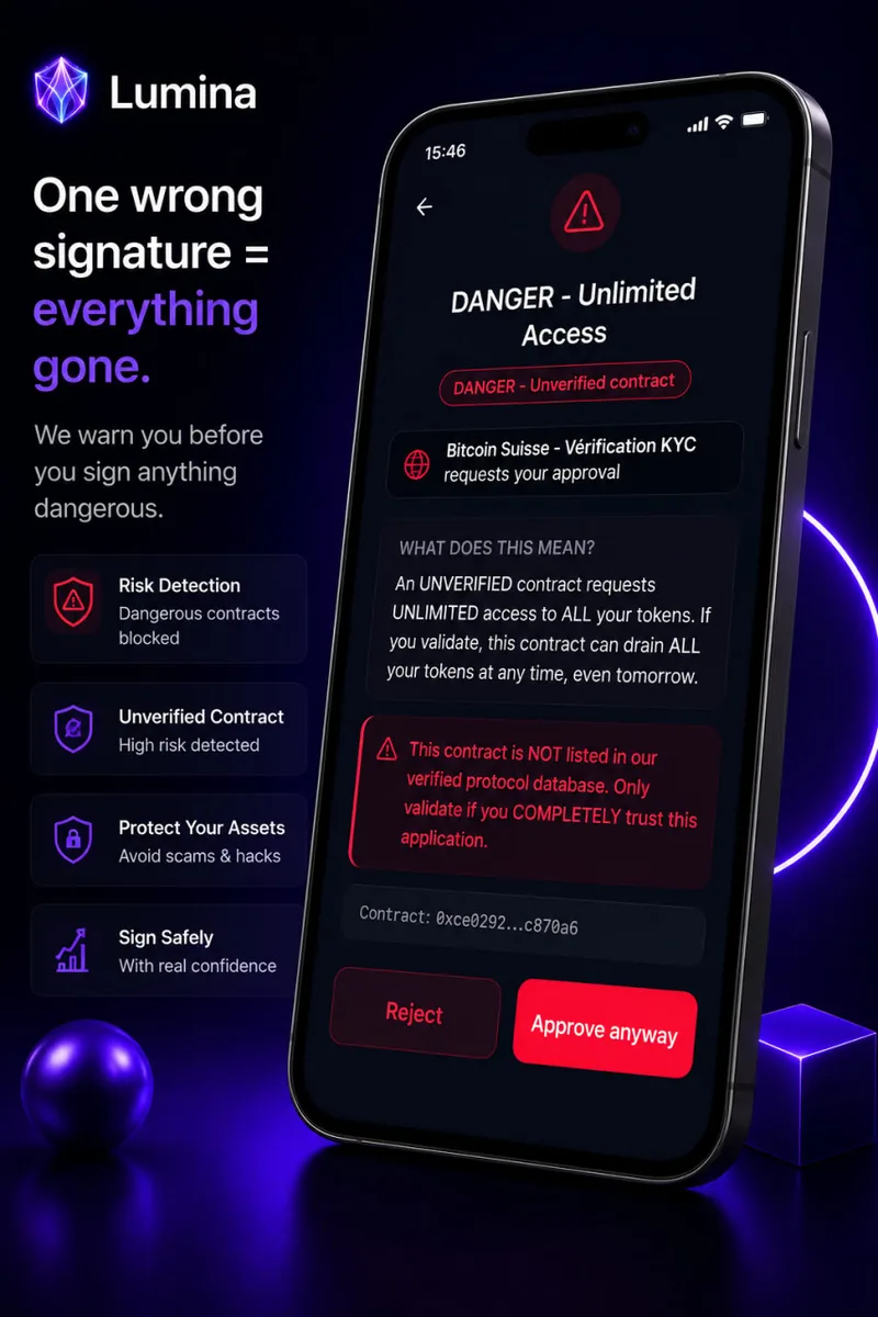 Une mauvaise signature = tout est perdu.